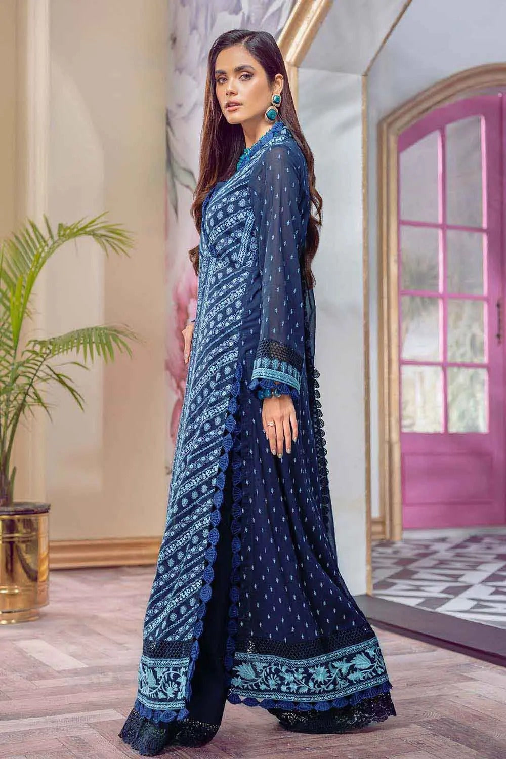 Gul Ahmed 3PC Swiss Voile Unstitched Embroidered Suit LSV-22021