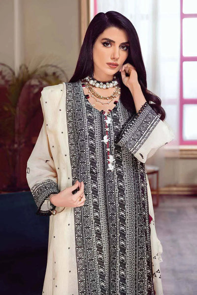 Gul Ahmed 3PC Swiss Voile Unstitched Embroidered Suit With Embroidered Denting Lawn Dupatta LSV-22024