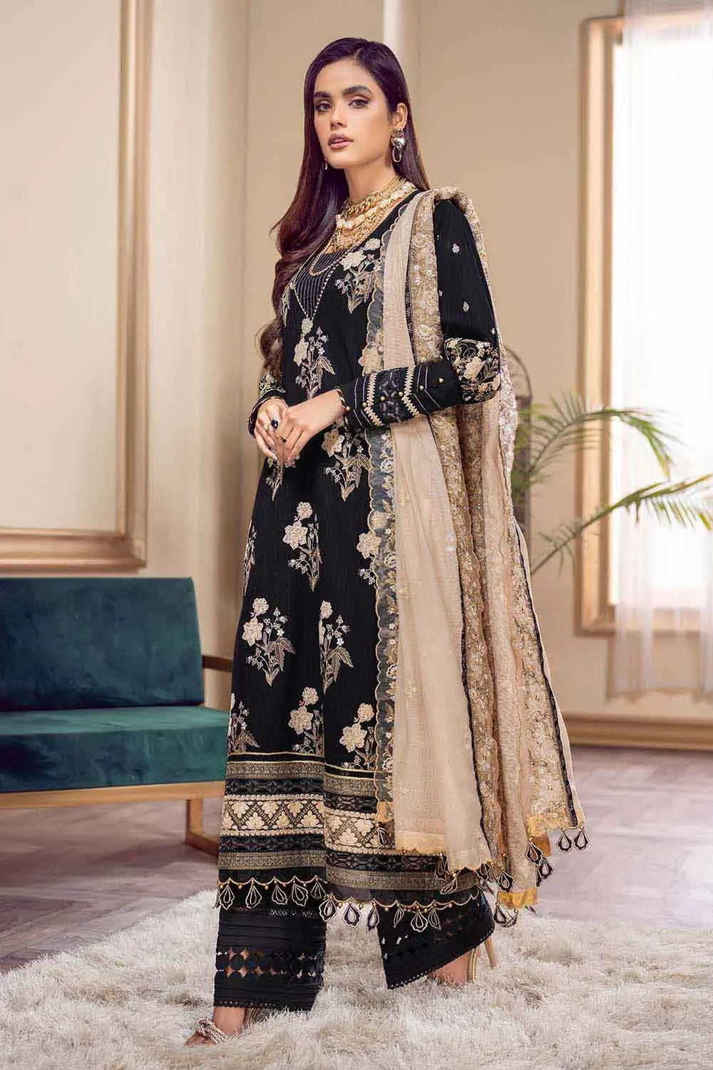 Gul Ahmed 3PC Swiss Voile Unstitched Embroidered Suit LSV-22032