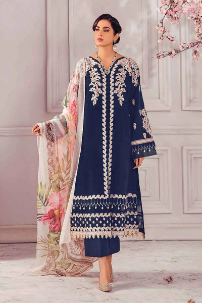 Gul Ahmed 3PC Swiss Voile Unstitched Embroidered Suit With Tissue Silk Dupatta LSV-22036