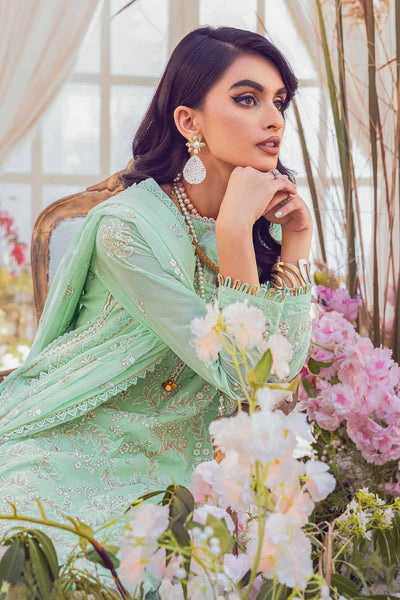 Gul Ahmed 3PC Embroidered Swiss Voile Unstitched Suit With Embroidered Chiffon Dupatta LSV-32015