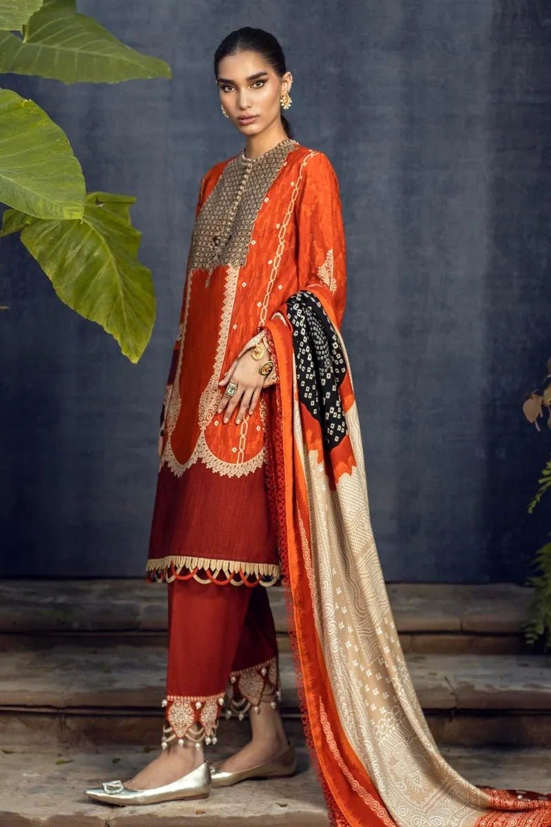 SANA SAFINAZ 3 Piece Unstitched Muzlin Winter Suit M214-020B – Stylealouduk