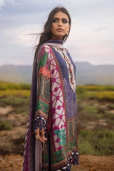 SANA SAFINAZ 3 Piece Unstitched Gold & Paste Printed Suit - M224-016B-CO