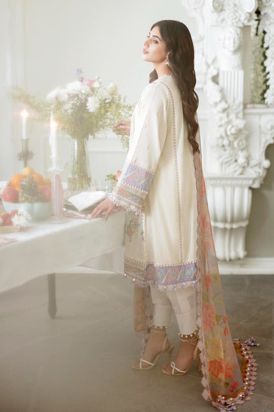 SANA SAFINAZ 3 Piece Unstitched Printed Embroidered Lawn Suit - M231-024A-CT