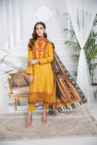 RAAYA Luxury Embroidered Jacquard Stitched 3pc Suit D-03 MAYER