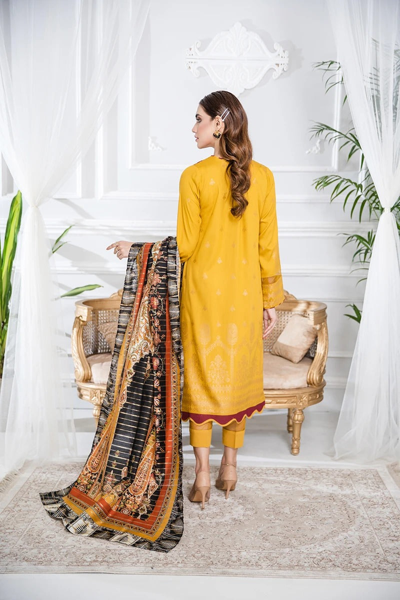 RAAYA Luxury Embroidered Jacquard Stitched 3pc Suit D-03 MAYER