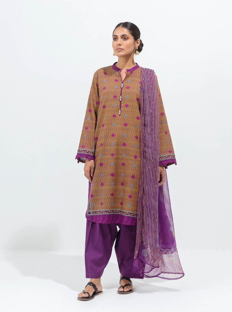 Beechtree 3 Piece Stitched Printed Khaddar Suit MB2W21U21