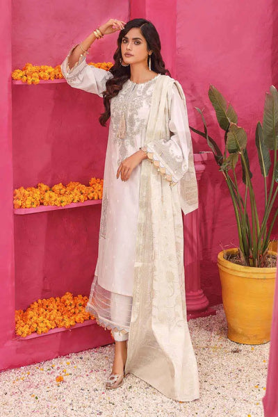 Gul Ahmed 3PC Embroidered Lawn Suit With Dori Embroidered Jacquard Dupatta MJ-12076