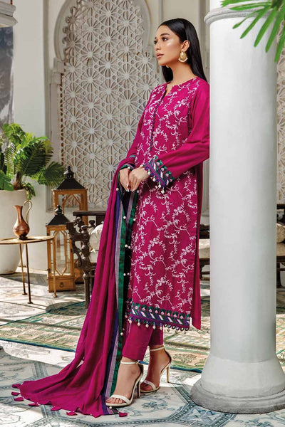 Gul Ahmed 3PC Embroidered Lawn Unstitched Suit With Yarn Dyed Dupatta MJ-32029