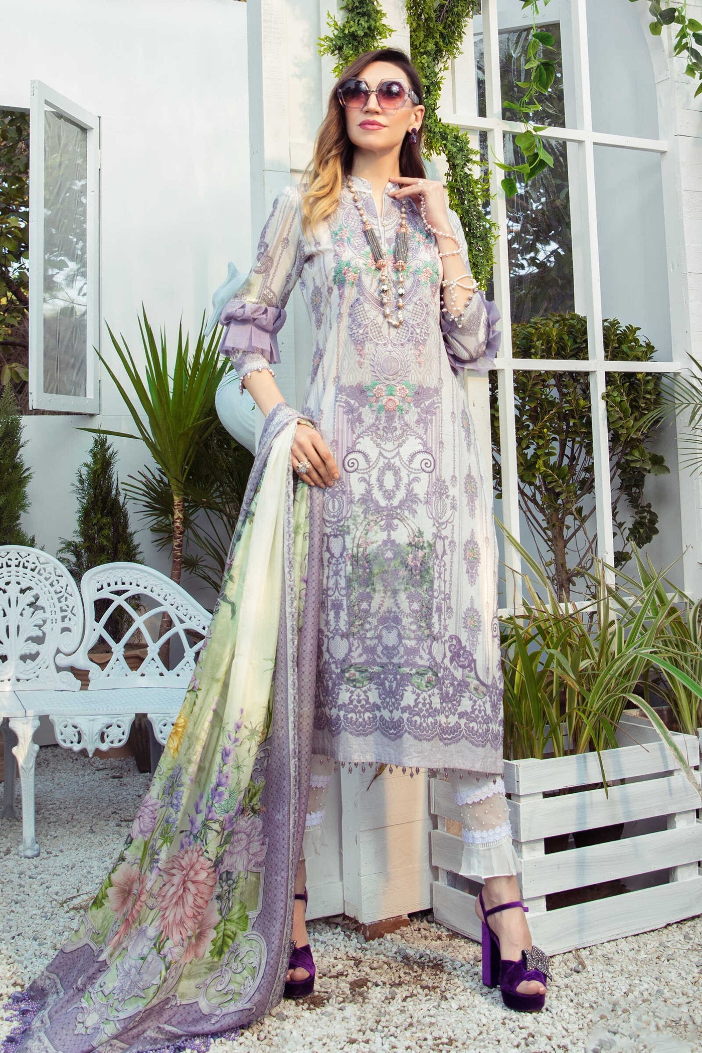Maria.B Unstitched 3 Piece Spring Summer Suit MPT-1005-A
