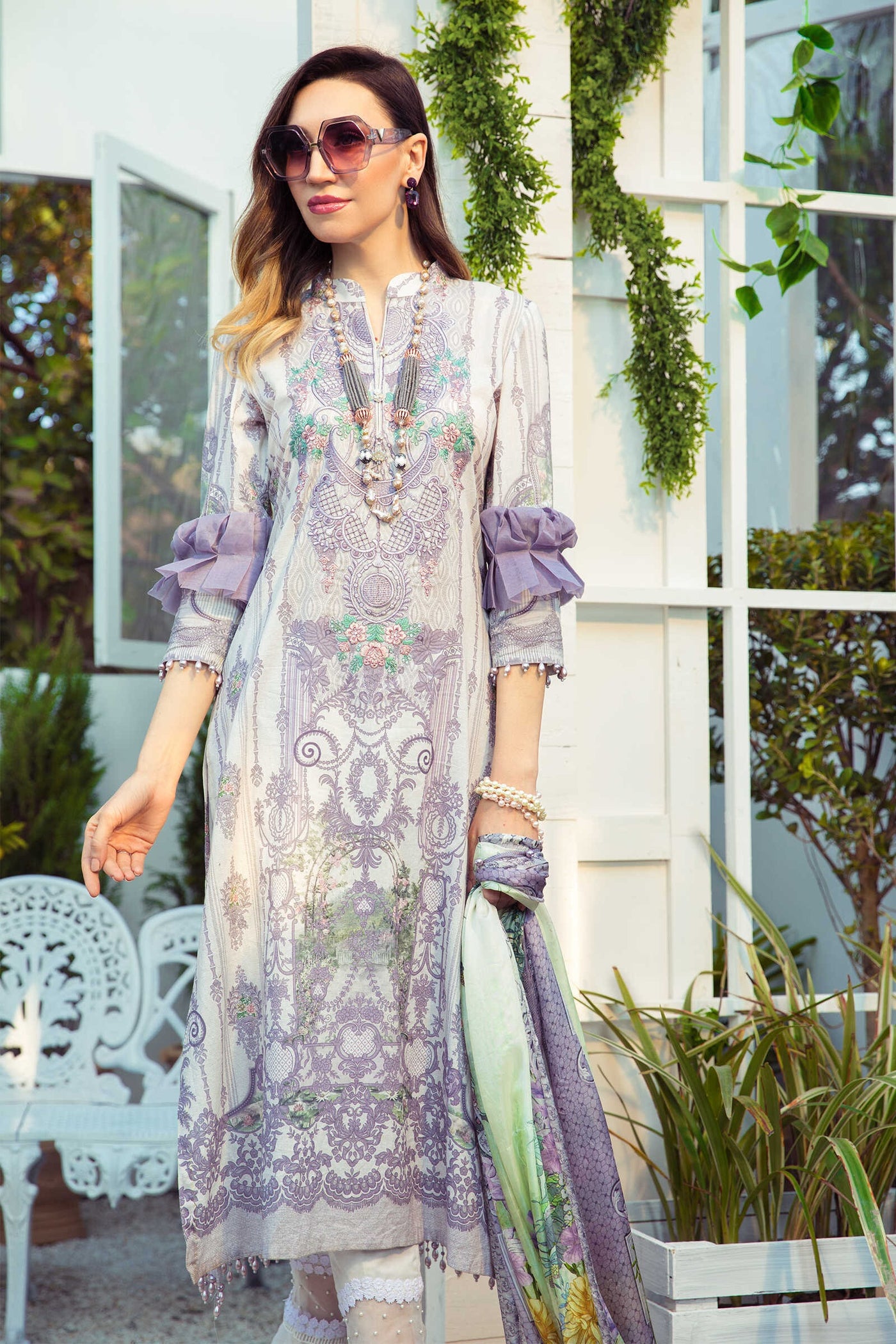 Maria.B Unstitched 3 Piece Spring Summer Suit MPT-1005-A