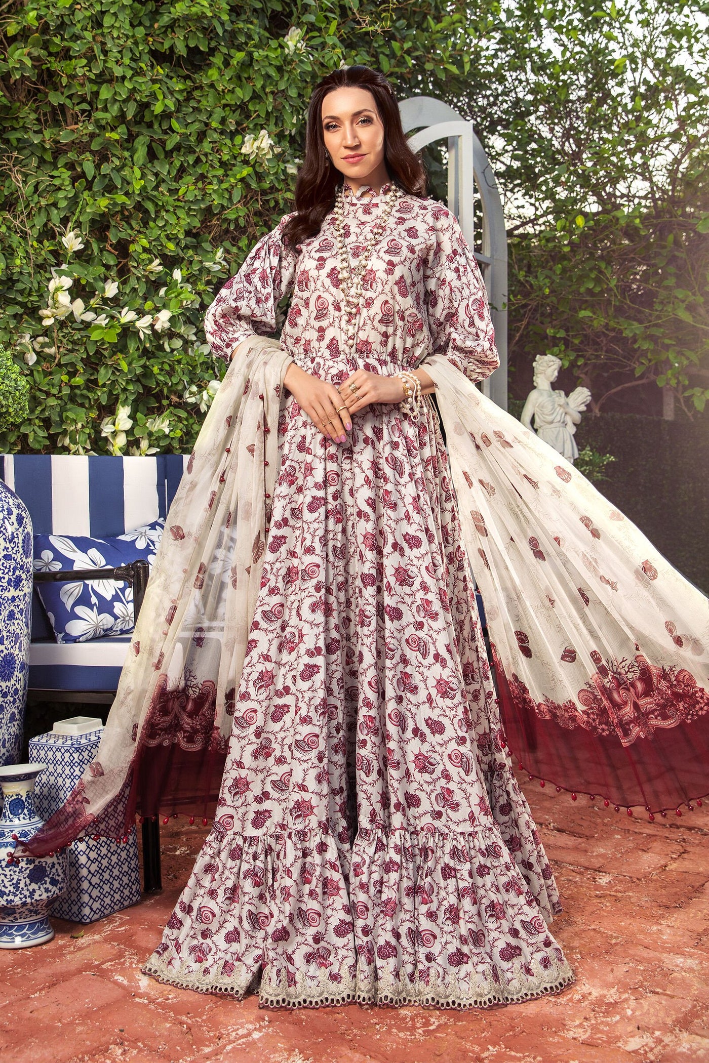 Maria. B 3 Piece Unstitched Lawn Suit MPT-1306-B