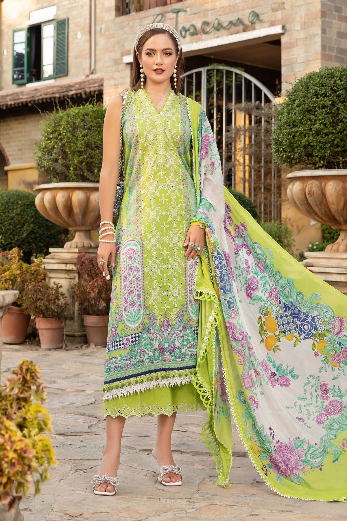 Maria. B 3 Piece Unstitched Printed Lawn Suit - MPT-1705-A