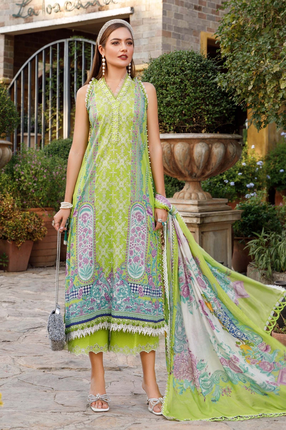 Maria. B 3 Piece Unstitched Printed Lawn Suit - MPT-1705-A