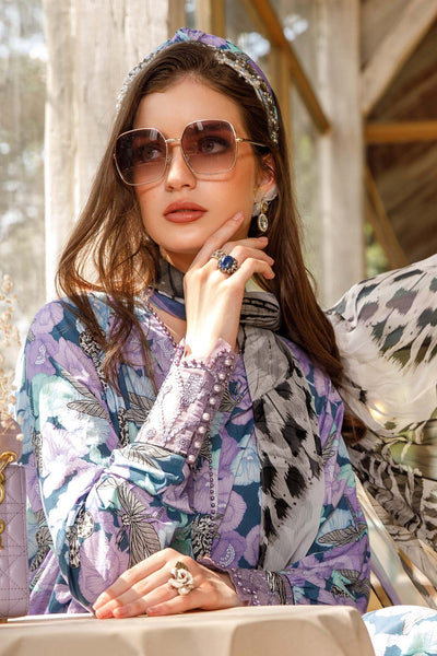 Maria. B 3 Piece Unstitched Printed Lawn Suit - MPT-1710-B