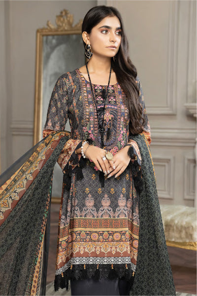 Munira Designer 3 Piece Stitched Digital Fabric Lawn Suit - MSL-01