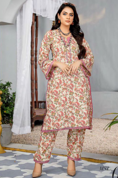 Munira Designer 2 Piece Stitched Dhanak Fabrics Printed Suit - MSL-02