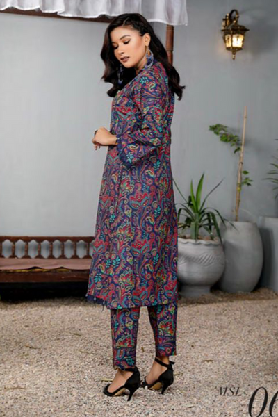 Munira Designer 2 Piece Stitched Dhanak Fabrics Printed Suit - MSL-06