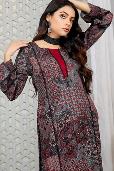Munira Designer 2 Piece Stitched Dhanak Fabrics Printed Suit - MSL-08