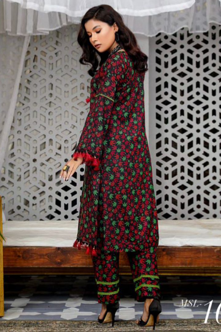 Munira Designer 2 Piece Stitched Dhanak Fabrics Printed Suit - MSL-10