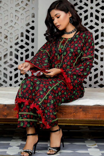 Munira Designer 2 Piece Stitched Dhanak Fabrics Printed Suit - MSL-10