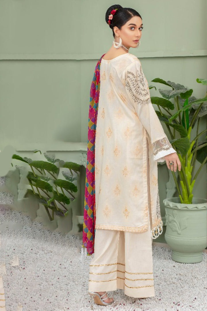 Mahi By Rangz 3 Piece Stitched Embroidered Suit - D-03