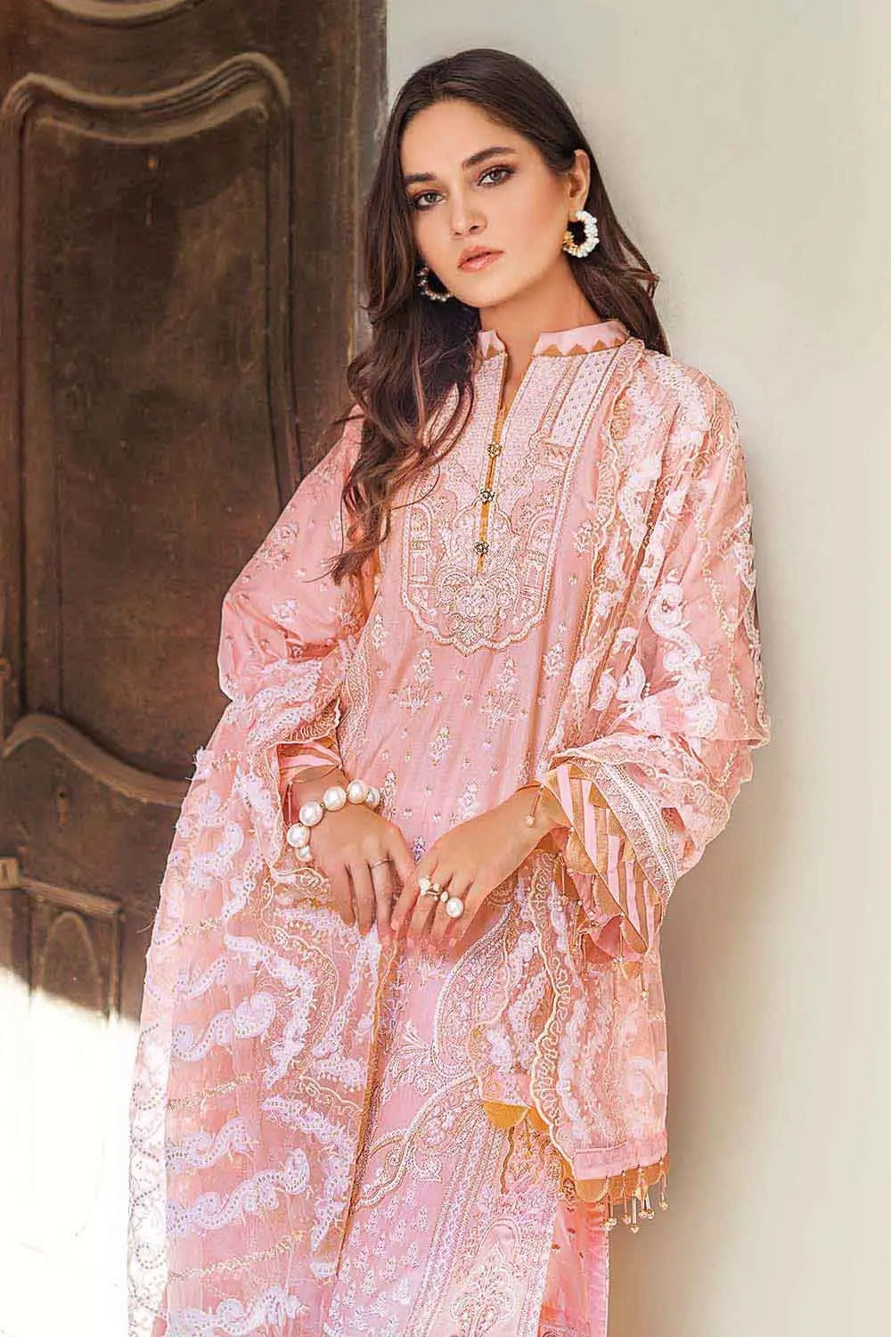 Gul Ahmed 3PC Sequins Embroidered Lawn Unstitched Suit PM-12020
