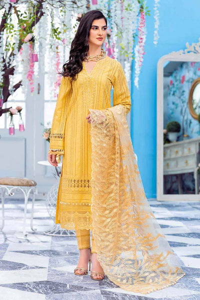 Gul Ahmed 3PC Luxury Embroidered Unstitched Lawn Suit PM-22024
