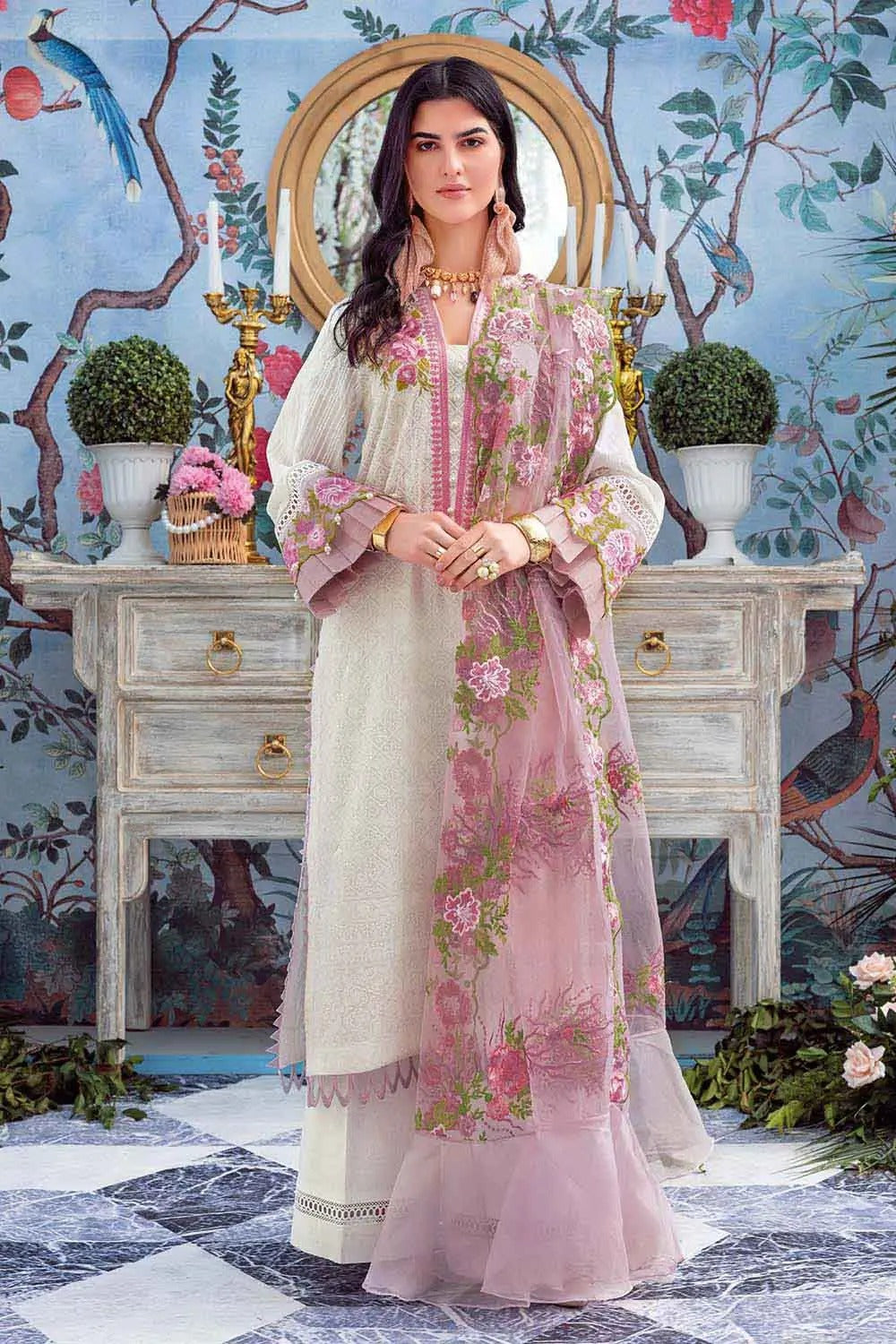 Gul Ahmed 3PC Luxury Lawn Embroidered Unstitched Suit PM-22029