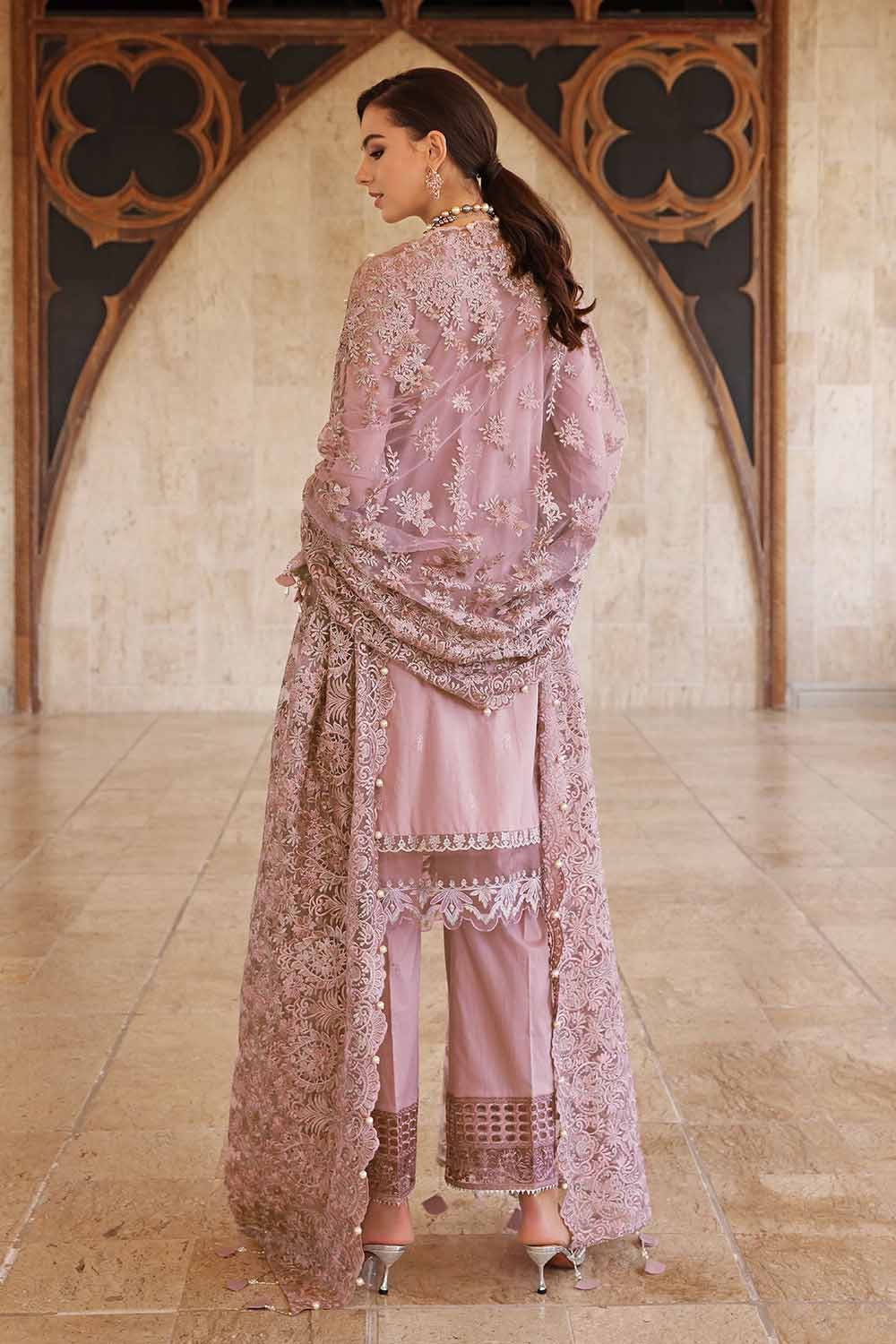 Gul Ahmed 3PC Embroidered Lawn Unstitched Suit With Embroidered Net Dupatta PM-32009