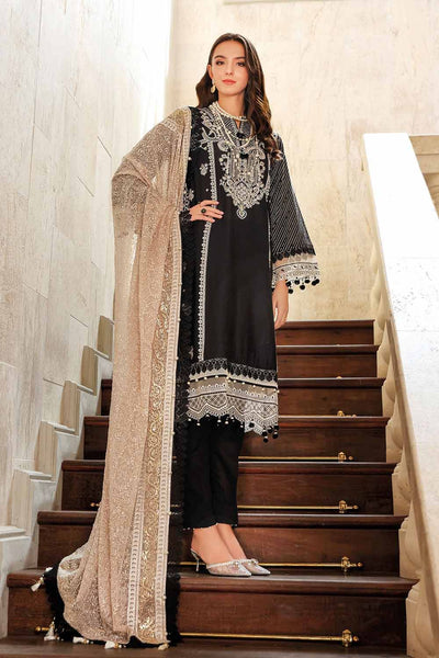 Gul Ahmed 3PC Premium Embroidered Chiffon Dupatta Unstitched Suit PM-32020