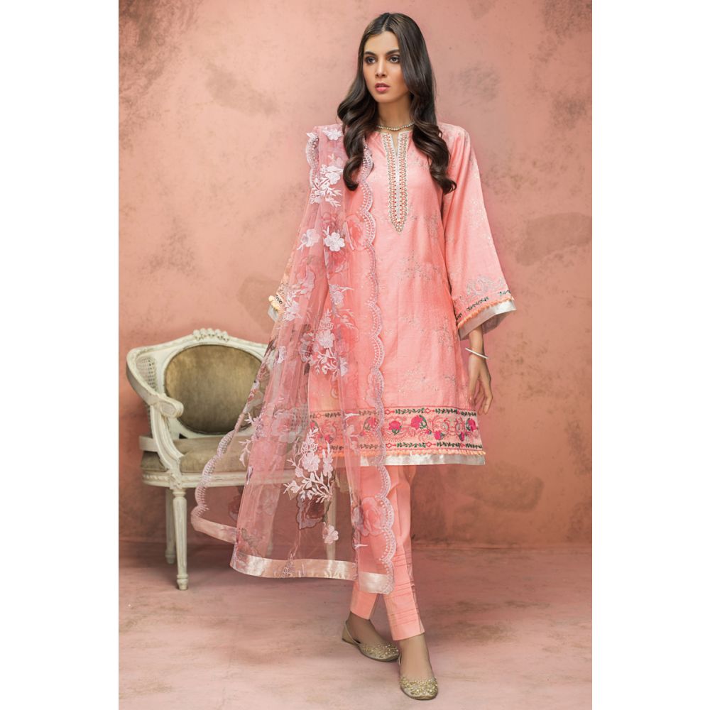 Gul Ahmed Embroidered Jacquard Unstitched 3 Piece Suit PM-340