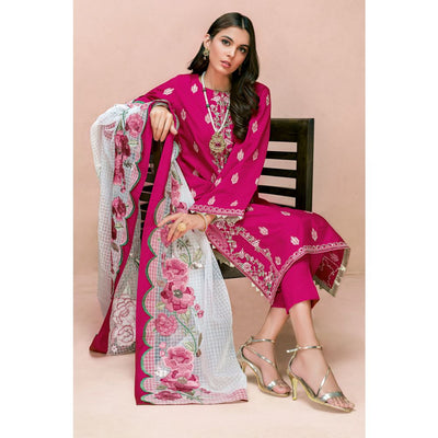 Gul Ahmed Embroidered Jacquard Unstitched 3 Piece Suit PM-363