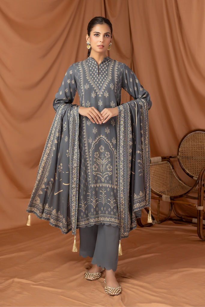 Lakhany 3 Piece Stitched Printed Pashmina Suit LSM-2941