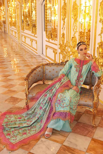 Gul Ahmed 3PC Unstitched Jacquard Embroidered Suit with Jacquard Dupatta PRW-22002