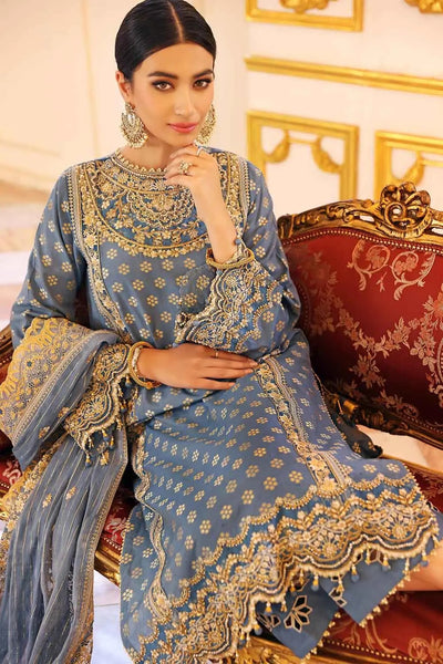 Gul Ahmed 3PC Unstitched Jacquard Embroidered Suit with Jacquard Dupatta PRW-22003