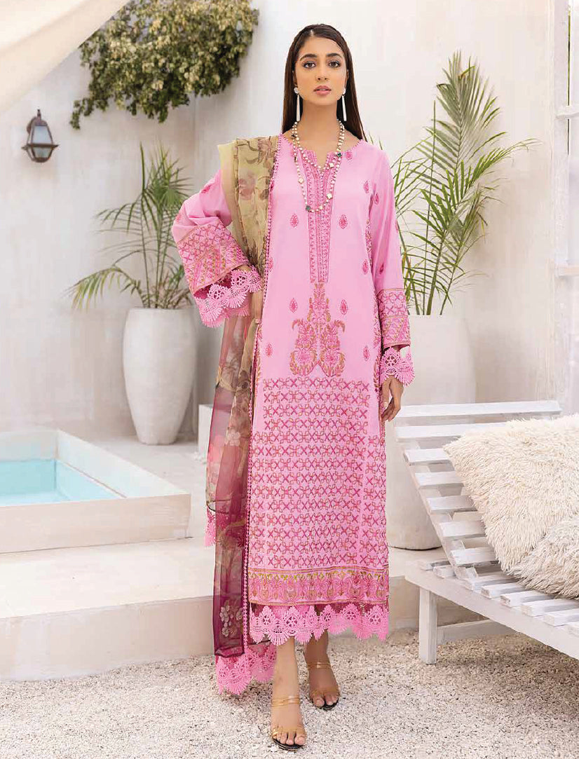 Charizma 3 Pc Stitched Embroidered Lawn RM-05