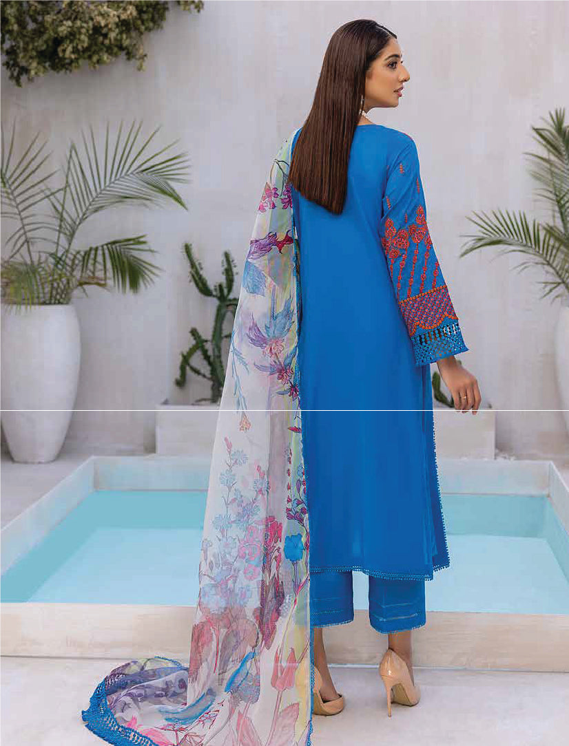 Charizma 3 Pc Stitched Embroidered Lawn RM-06