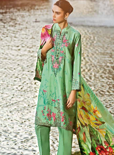 Embroidered Jacquard Unstitched 3 Piece Suit RS-12
