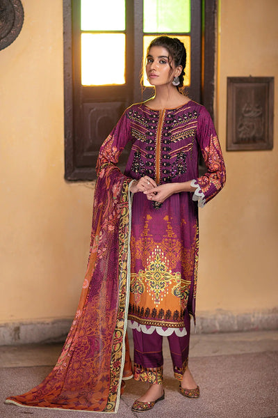 Rang Rasiya 3 Piece Stitched Embroidered digitally printed Suit D-639 Roop
