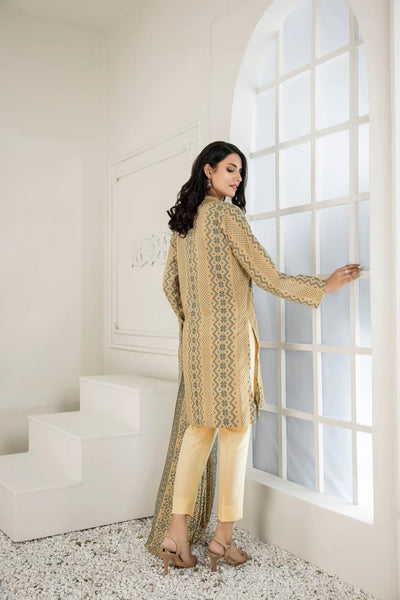 Lakhany 3 Piece Unstitched Printed Wash & Wear wrinkle free Suit SAF-621-A