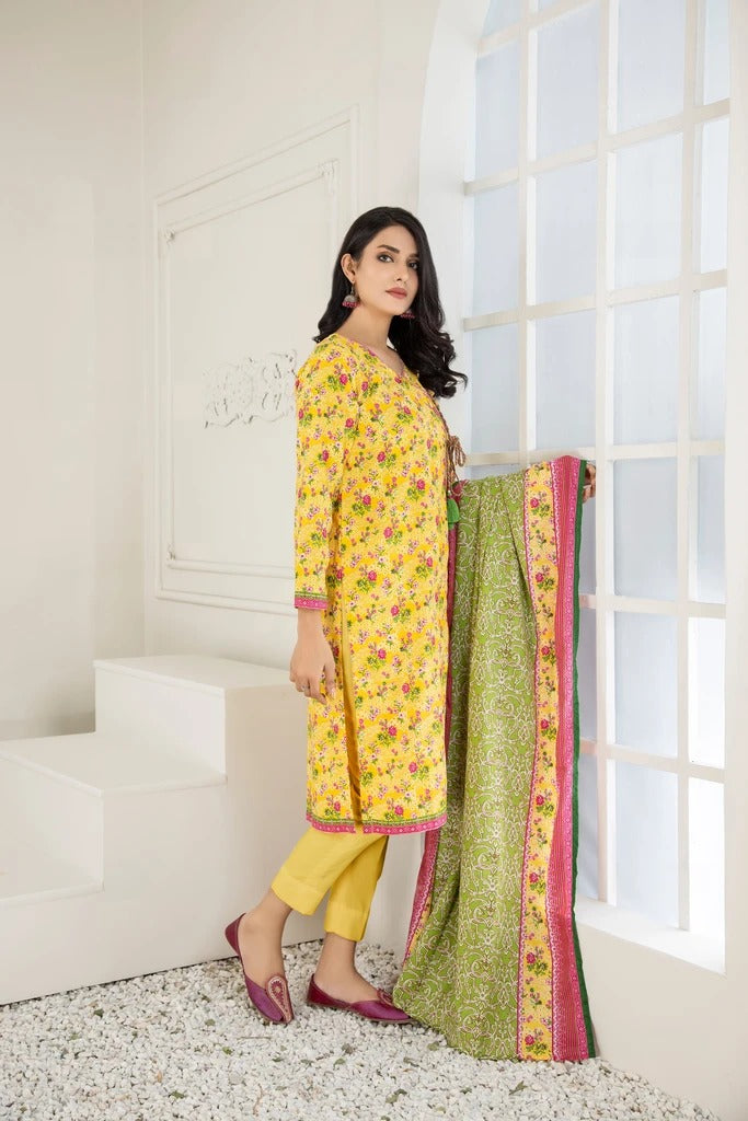 Lakhany 3 Piece Unstitched Printed Wash & Wear wrinkle free Suit SAF-623-C