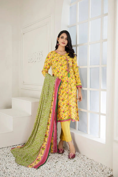 Lakhany 3 Piece Unstitched Printed Wash & Wear wrinkle free Suit SAF-623-C