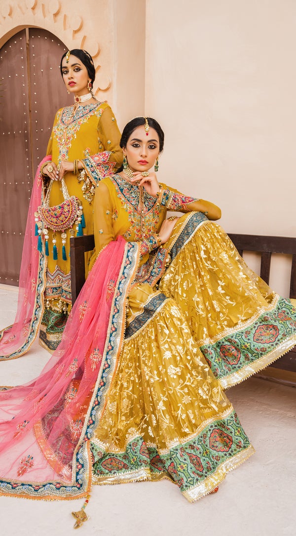 Anaya By Kiran Chaudhry 3 Piece Unstitched Embroidered Chiffon Suit - SEHAR