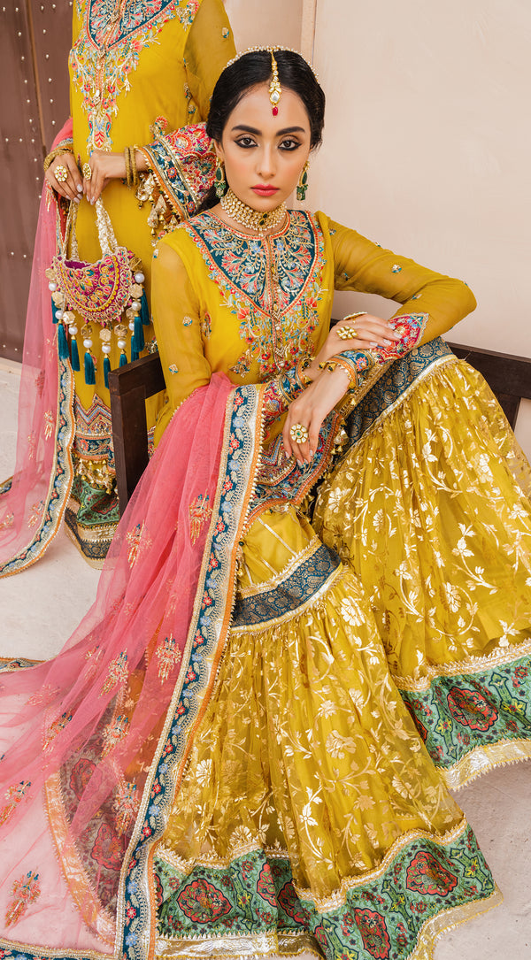 Anaya By Kiran Chaudhry 3 Piece Unstitched Embroidered Chiffon Suit - SEHAR