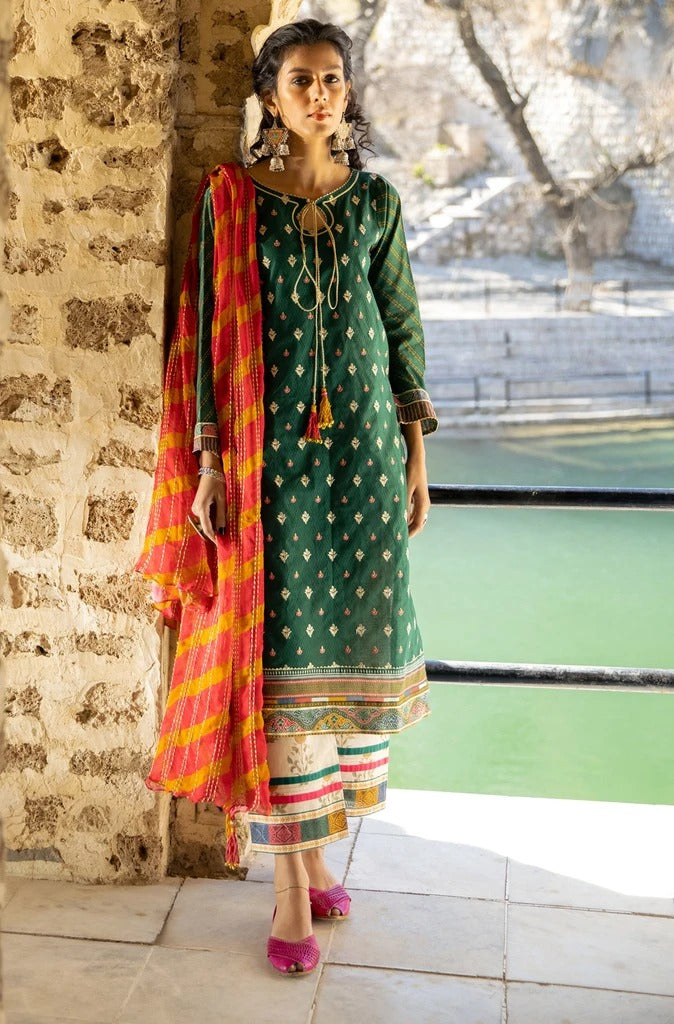 Lakhani Spring 3 Piece Unstitched Embroidered Lawn Suit SG-2104