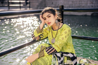Lakhani Spring 3 Piece Unstitched Embroidered Lawn Suit SG-2110
