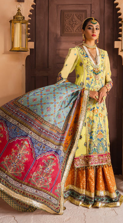 Anaya By Kiran Chaudhry 3 Piece Unstitched Embroidered Suit - SHAZMEEN