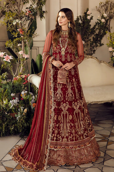 Afrozeh 3 Piece Stitched Net Embroidered Suit - SIENNA