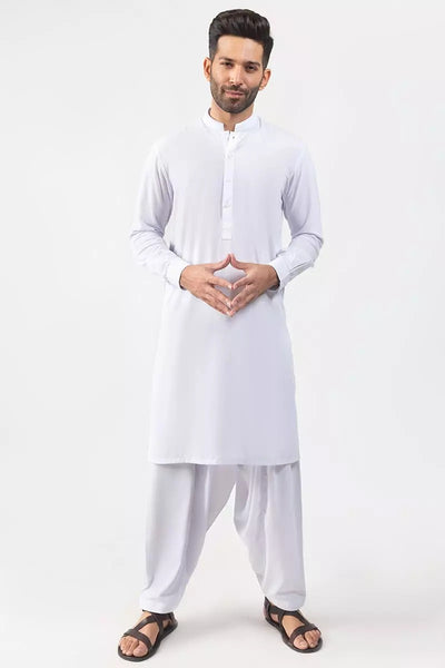 Gul Ahmed Ready to Wear White Basic Suit SKP-835